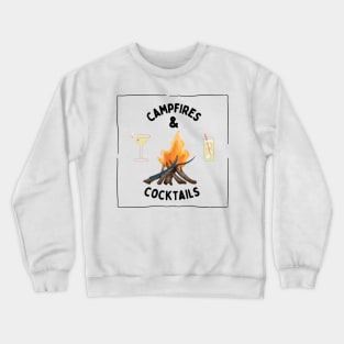 Glamping Lifestyle: Camping and Cocktails Crewneck Sweatshirt